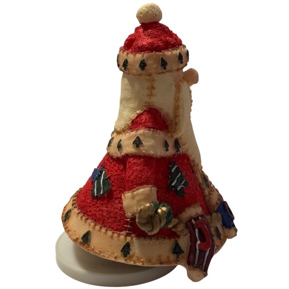 VTG Santa Claus JOY Banner Figurine Rotating Music Box Plays Deck The Halls 1999 - Picture 4 of 9